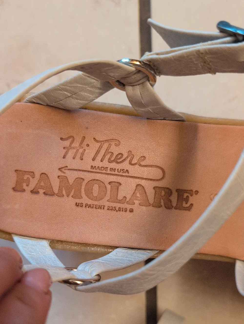 NEW Famolare Platforms White Strappy Leather Sandal Made In Italy Size 9